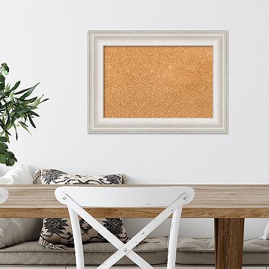 Amanti Art Trio White Wash Silver Finish Framed Cork Board Wall Decor