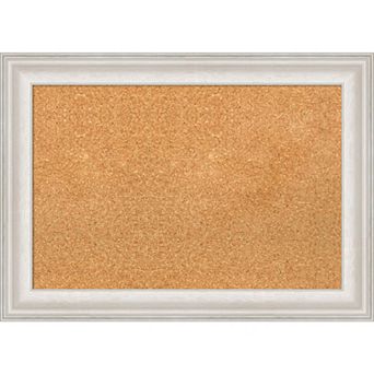 Amanti Art Silver Finish Trio White Wash Framed Cork Board Wall Decor