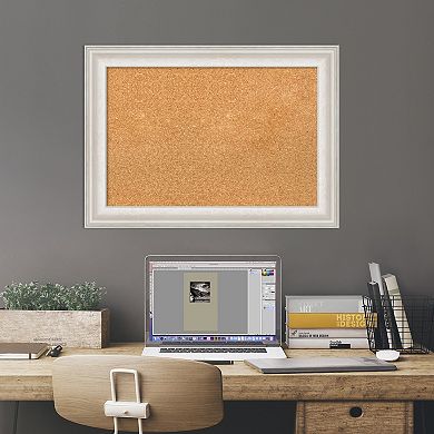 Amanti Art Silver Finish Trio White Wash Framed Cork Board Wall Decor