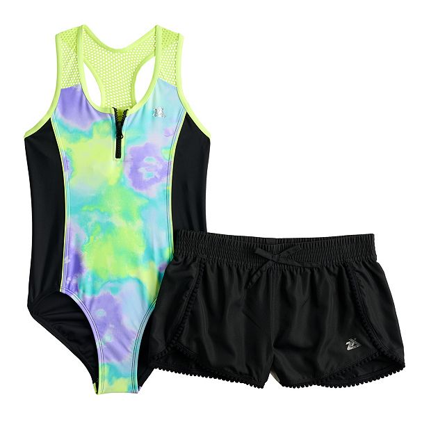 Girls 4-16 ZeroXposur One-Piece Swimsuit & Shorts Set