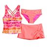 Girls 4-16 ZeroXposur Helix Tankini, Briefs & Skirt Swim Set