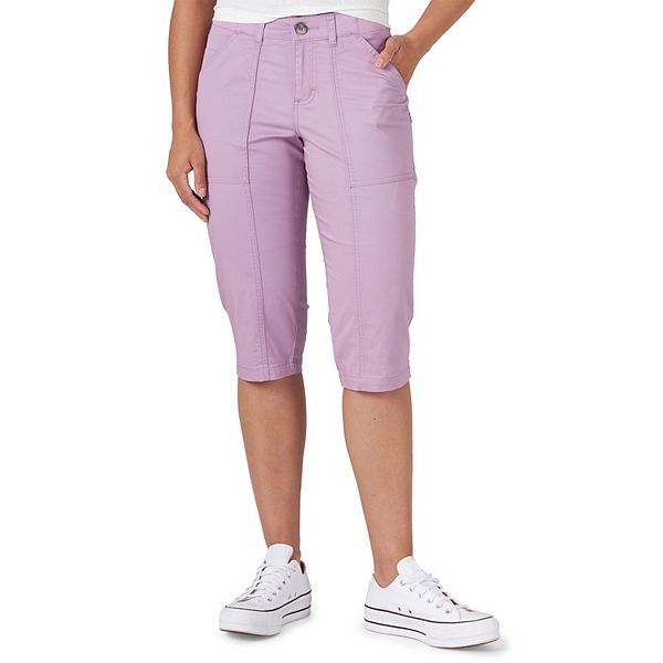 Lee Womens Petite Flex-to-go Relaxed Fit Pull-on Utility Capri Pant Pants