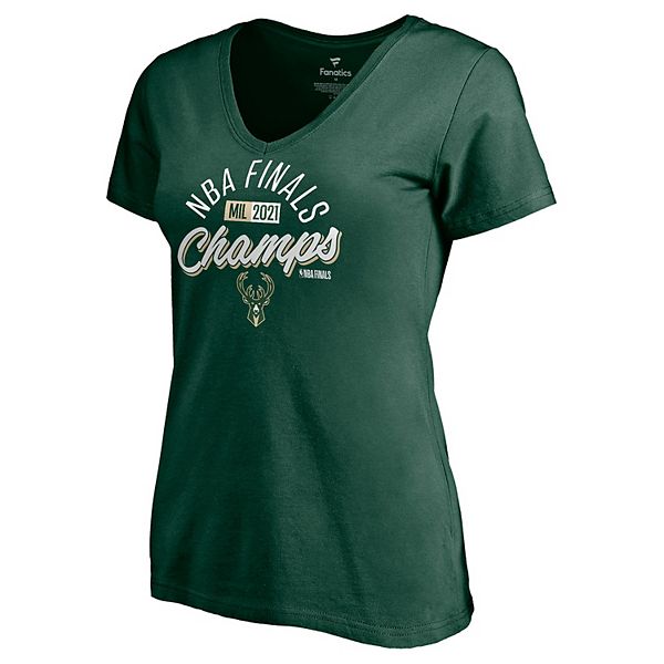 Women's Fanatics Milwaukee Bucks 2021 NBA Champions Ready to Play Tee