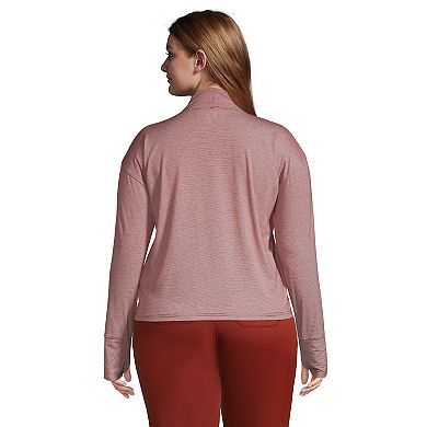 Plus Size Lands' End Performance Mockneck Tee