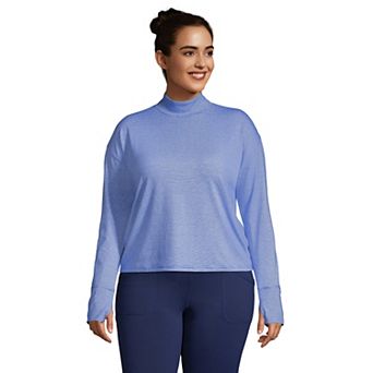 Plus Size Lands' End Performance Mockneck Tee