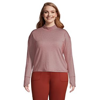 Plus Size Lands' End Performance Mockneck Tee
