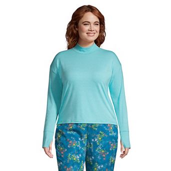 Plus Size Lands' End Performance Mockneck Tee