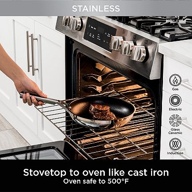 Ninja Foodi NeverStick 8-in. Stainless Steel Frypan