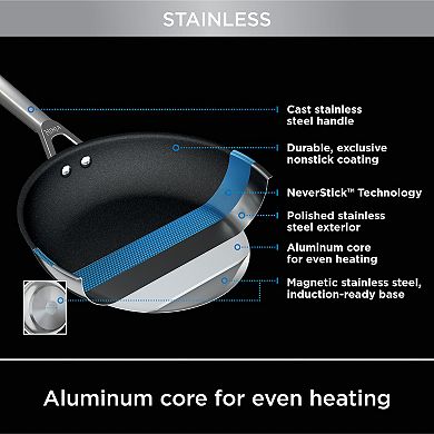 Ninja Foodi NeverStick 8-in. Stainless Steel Frypan