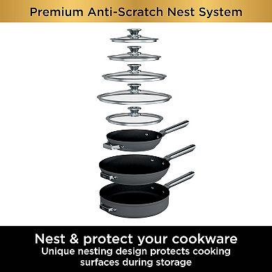 Ninja™ NeverStick® Premium Anti-Scratch Nest System, 10-Piece Cookware Set C59500