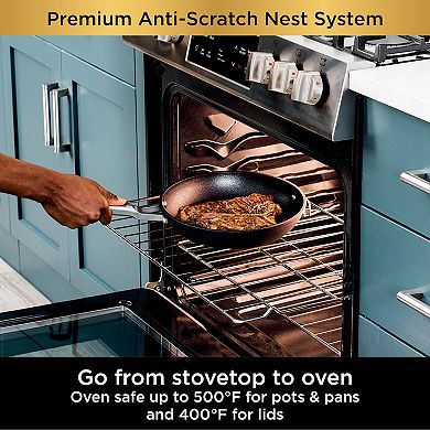 Ninja™ NeverStick® Premium Anti-Scratch Nest System, 10-Piece Cookware Set C59500