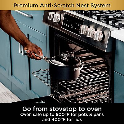 Ninja Foodi NeverStick Premium Anti Scratch Nest System 4 pc. Cookware Set