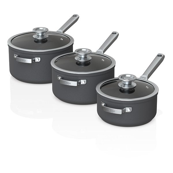 Ninja Foodi NeverStick Premium Anti-Scratch Nest System 10-Piece Cookware  Set w/Bonus 5-Qt. Saute Pan