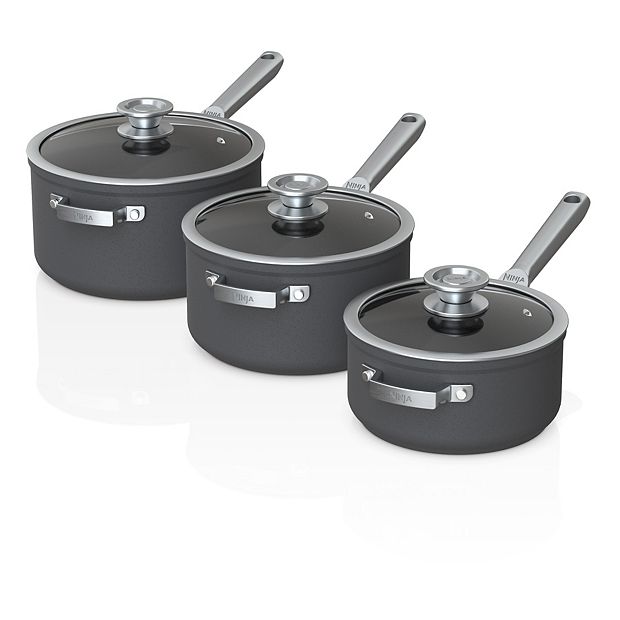 Ninja Foodi NeverStick Premium Anti-Scratch Nest System, 4-Piece Cookware Set C54000