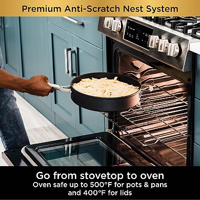 Ninja Foodi NeverStick Premium Anti-Scratch Nest System 5-qt. Sauté Pan with Glass Lid
