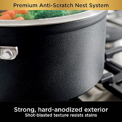 Ninja™ NeverStick® Premium Anti-Scratch Nest System, 5-Quart Sauté Pan with Glass Lid C50150