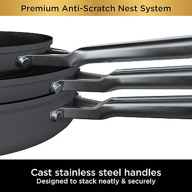 Ninja Foodi NeverStick Premium Anti-Scratch Nest System 8-qt. Stock Pot with Glass Lid