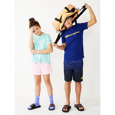 Girls 7-16 Champion Classic Script Tie-Front Tee