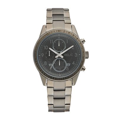 Relic by Fossil Men s Mahoney Gunmetal Bracelet Watch ZR15982