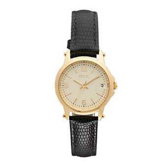 Relic by Fossil Women's Matilda Black Leather Strap Watch - ZR34630