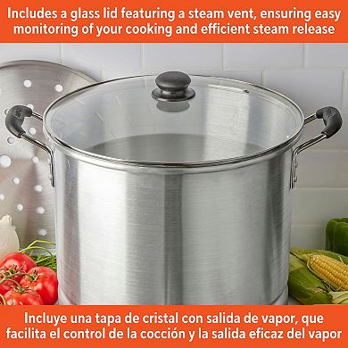 IMUSA 24-qt. Steamer with Glass Lid