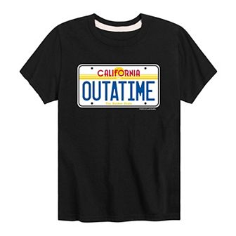 Boys 8-20 Back To The Future Outatime License Plate Tee