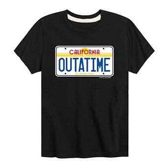 Boys 8-20 Back To The Future Outatime License Plate Tee