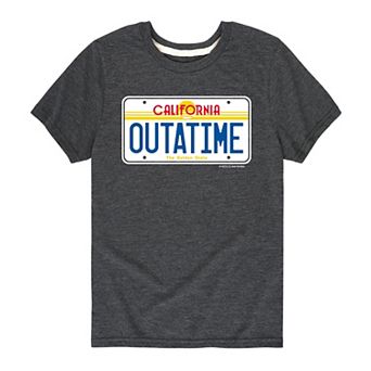 Boys 8-20 Back To The Future Outatime License Plate Tee