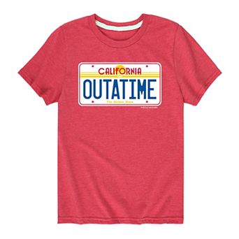 Boys 8-20 Back To The Future Outatime License Plate Tee
