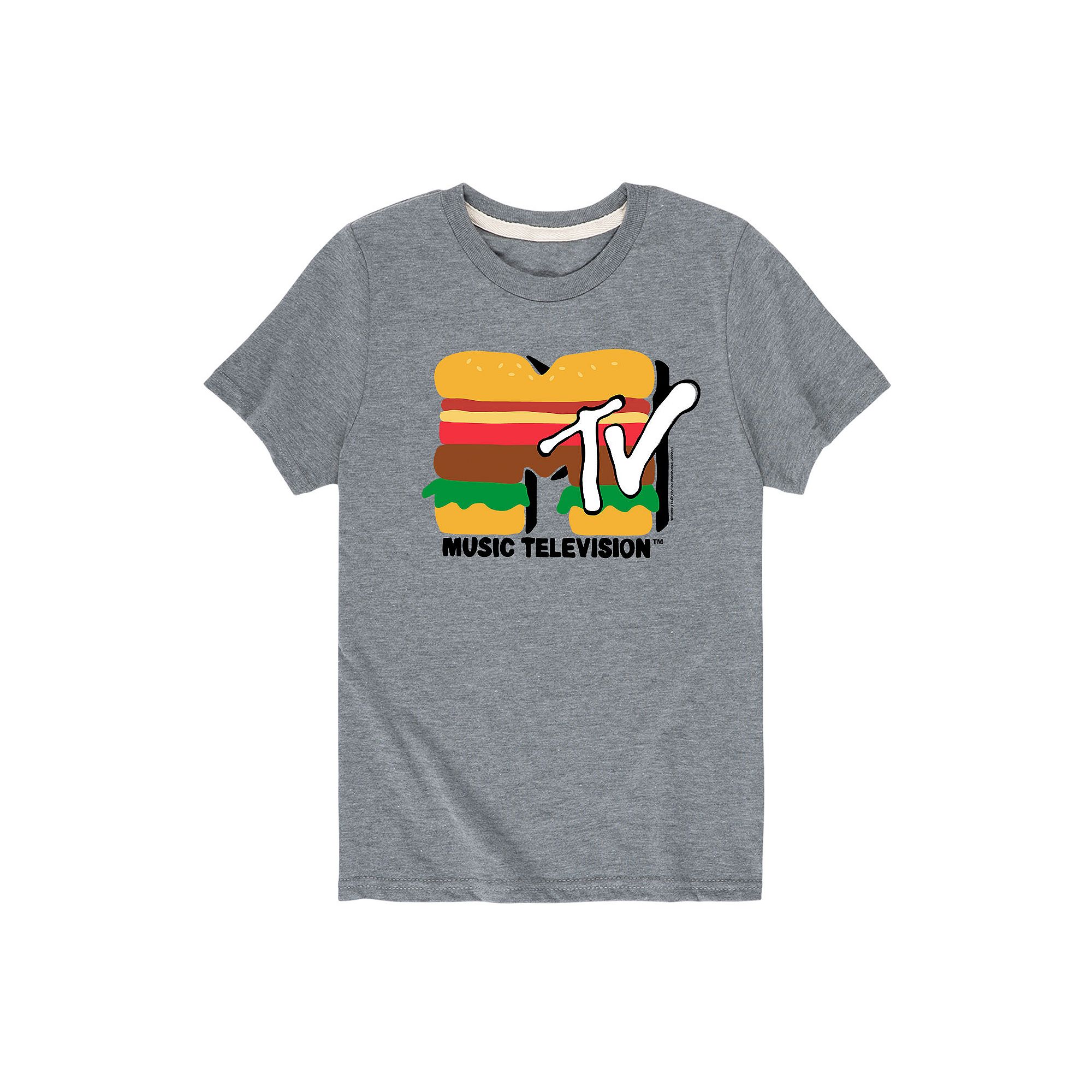 Boys 8-20 MTV Burger Tee, Boys, Size: Medium, Gray