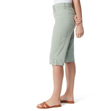 Petite Gloria Vanderbilt Kaia Button-Hem Skimmer Pants