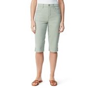 Petite Gloria Vanderbilt Kaia Button-Hem Skimmer Pants