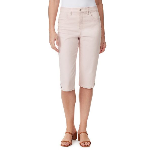 Petite Gloria Vanderbilt Kaia ButtonHem Skimmer Pants