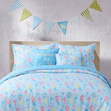 Mermaid Comforter Set with Shams