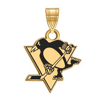 LogoArt Sterling Silver Pittsburgh Penguins Small Enamel Pendant