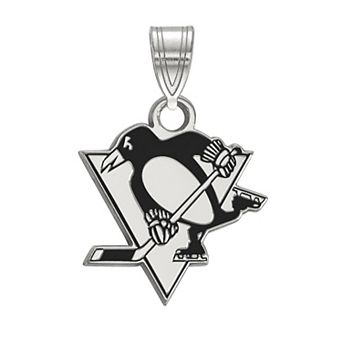 LogoArt Sterling Silver Pittsburgh Penguins Small Enamel Pendant