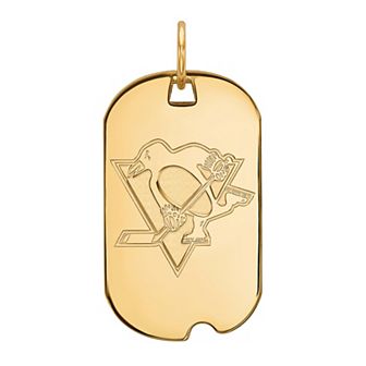 LogoArt 14k Gold Pittsburgh Penguins Small Dog Tag Pendant