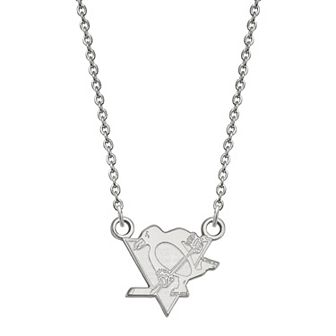 LogoArt Sterling Silver Pittsburgh Penguins Small Logo Necklace