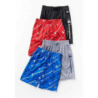 Boys 8-20 Champion® Allover Print Script Mesh Shorts