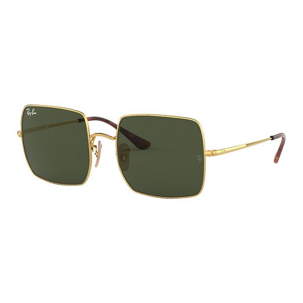 Ray-Ban Black & Gold Square-Style Women\'s Sunglasses Amazon.com: Ray-Ban RB0316S Mega Clubmaster Square Shape Non  main image 2