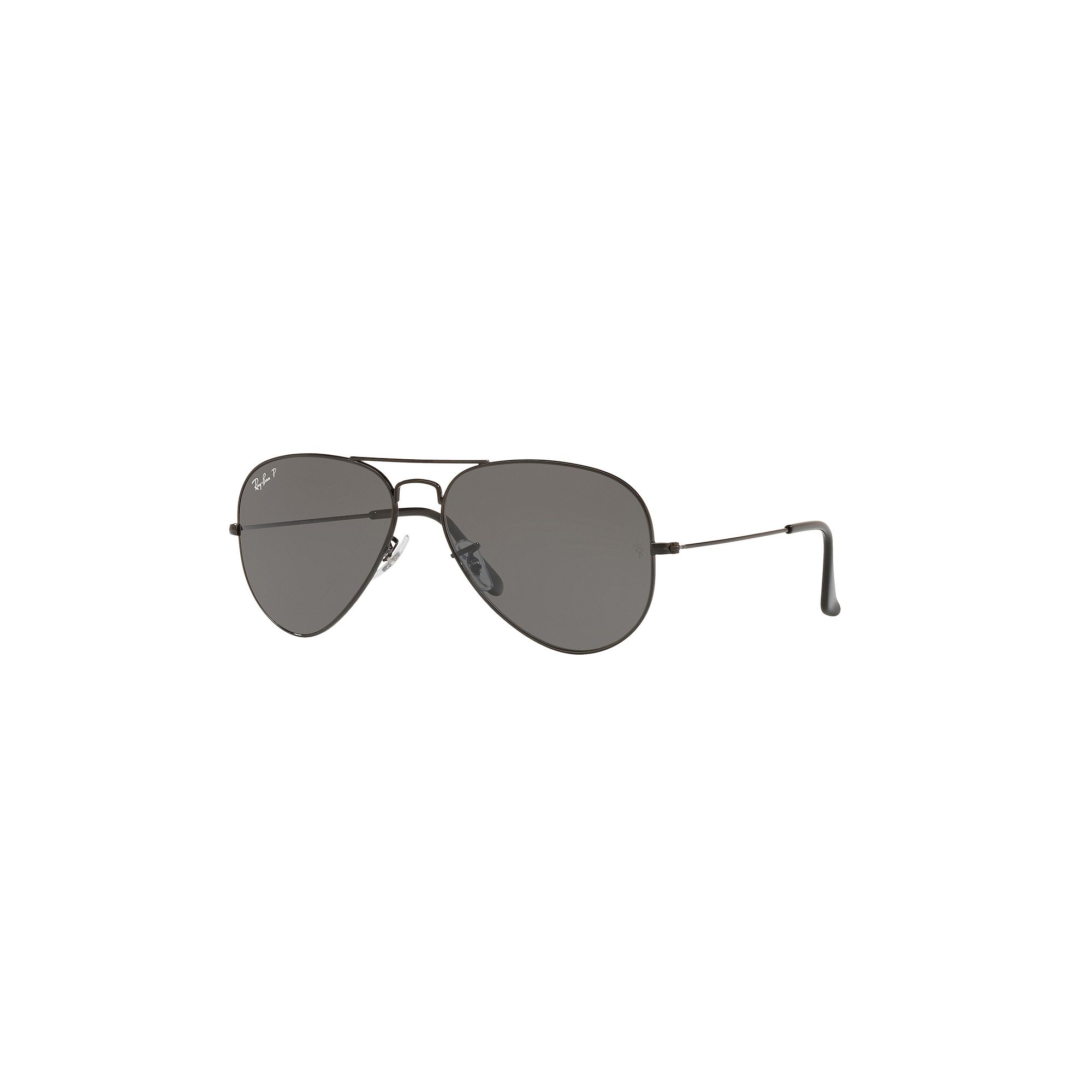 Ray-Ban RB3025 Original Aviator Metal Sunglasses, Black Polar