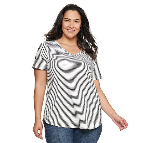 Plus Size Sonoma Goods For Life® V-Neck Tunic Tee