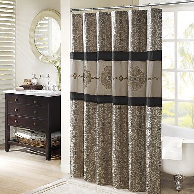 Madison Park Blaine Embroidered Shower Curtain