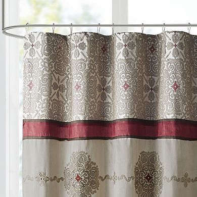 Madison Park Blaine Embroidered Shower Curtain