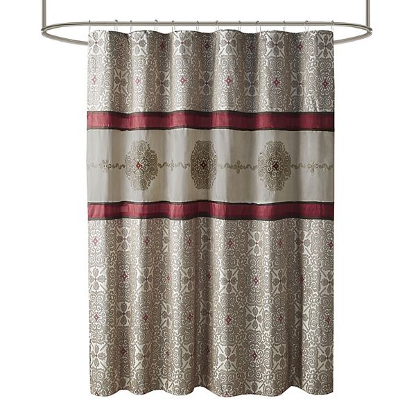 Madison Park Blaine Embroidered Shower, Turkish Hammam Shower Curtain