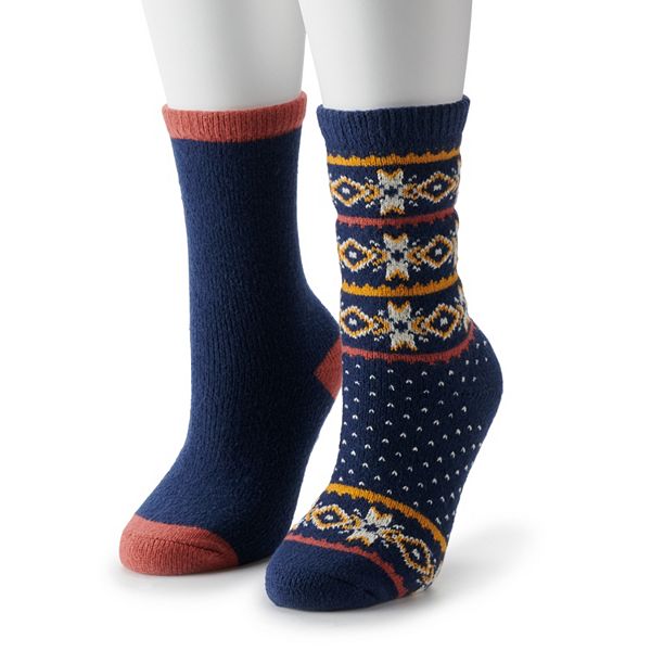 Women's Sonoma Goods For Life® 2-Pack Super Cozy Fair Isle Crew Socks