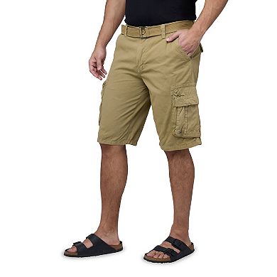 Men's X-Ray Belted Double-Pocket Cargo Shorts