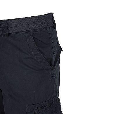 Men's X-Ray Belted Double-Pocket Cargo Shorts