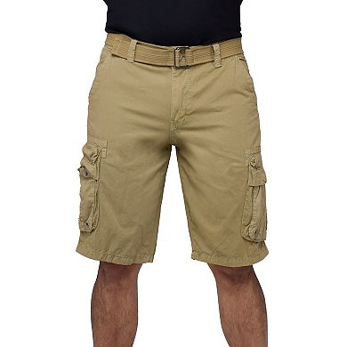 Men's X-Ray Belted Double-Pocket Cargo Shorts