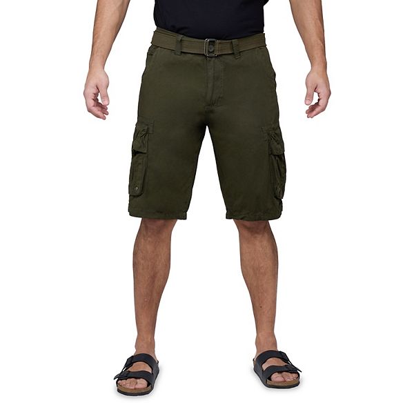 Men's X-Ray Belted Double-Pocket Cargo Shorts